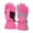 Gray, variant on Kids Girls Thinsulate Lined and Waterproof Ski Glove, Pink with Stars, M