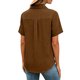 thumbnail image 5 of Camisas de Manga Larga para las Mujeres Suelto Ajuste Solapa Botón de Manga Corta Imitación Túnica de Lino, Camisas de Manga Larga para las Mujeres Bajo Scrubs Blusa Casual, 5 of 7