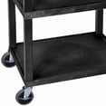 thumbnail image 3 of Luxor WT34S 3 Shelves Tuffy Utility Cart - Black (pack of 2), 3 of 3