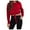 Red, variant on IROINNID Womens Sweater Round Neckline Pullover Sweater Solid Color Loose Mid-Length Long Sleeve Crew Neck Tops Blouse Knitted Sweater