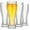 Vertical Stripe, variant on 15 oz Pilsner Beer Glasses Set of 4, Classic Tall Beer Glasses for IPA, Pilsner & Craft Beer, Clear Drinking Glasses for Home & Pub Use, Freezer and Dishwasher Safe (Vertical Stripe)
