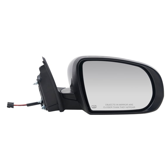 60207C - Fit System Passenger Side Mirror for 14-18 Jeep Cherokee, textured black w/ PTM cover, code GTB, foldaway, w/o memory, w/o Blind spot detection system, Heated Power