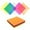 Multicolor, variant on Wrapables Transparent Sticky Notes, 2.94" x 2.94", Clear, 5 Pads