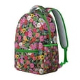 thumbnail image 4 of Small Floral Print Students Backpack Lightweight and Multifunctional School Bag with Romantic Rose and Peony Pattern, Ideal for Gym, Camping, and Daily Use, 4 of 5