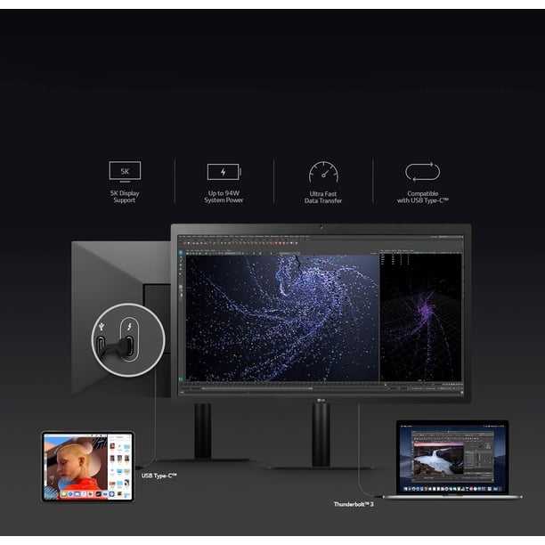 LG 27MD5KL-B UltraFine 5K Display Bundle - 27