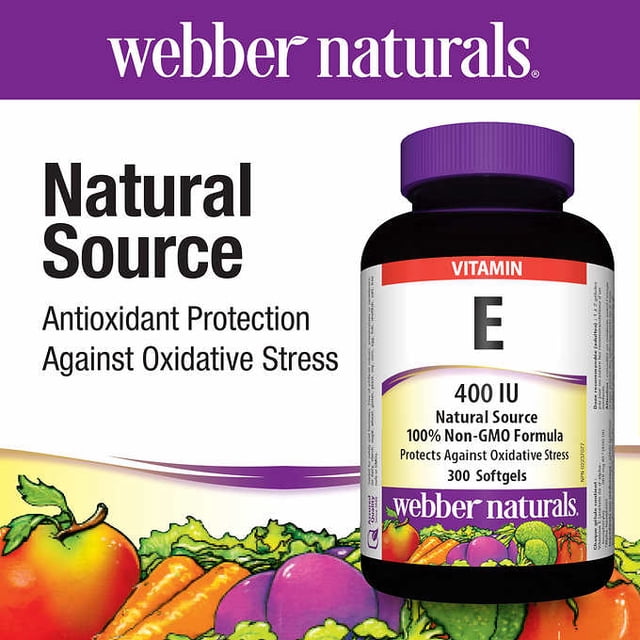 webber naturals Vitamine E 400 UI Capsules Molles, Lot de 300
