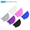 thumbnail image 3 of Uxcell Silicone Swim Caps Unisex NonSlip Pool Caps Waterproof Swimming Hats Black/Blue/Purple/Pink/Grey/White 6 Pack, 3 of 5