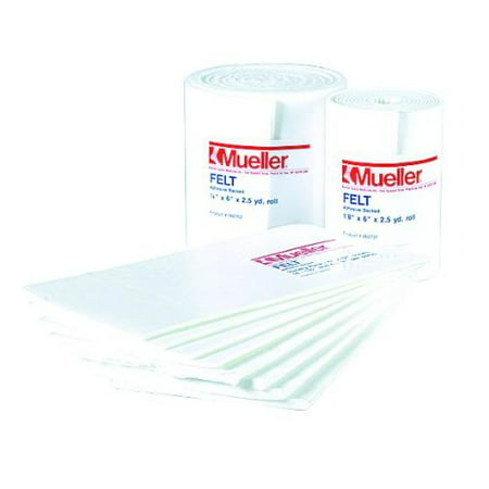 Mueller Orthopedic Felt - Adhesive backed - Variety Pack - 6" x 12" sheets, asst. thickness