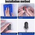 thumbnail image 5 of Queilt 18x13x36mm 4Pcs Mini Car Hooks Multifunctional Dashboard Hanging Hook for Mask Keys Mask Earphone Charging Cable(Carbon Fiber), 5 of 5