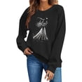 thumbnail image 4 of Trikvn Women's Vintage Witch Graphic Sweatshirts Magic Spell Pullover Tops Fall Long Sleeve Crewneck Shirts Casual Loose Fit Novelty Halloween Outerwear Jumper, 4 of 6
