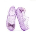 thumbnail image 2 of Gubotare Girl Sandals Girls Jelly Sandals Mary Jane Flats Kids Baby Princess Dress Ballet Beach Sandals (Purple,Size 9), 2 of 3