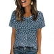 thumbnail image 5 of Ceisia Men's Blue-Gray Leopard Print Crew Neck T-Shirts, Stretchy Breathable Casual Short Sleeve Tops Gifts, 5 of 9