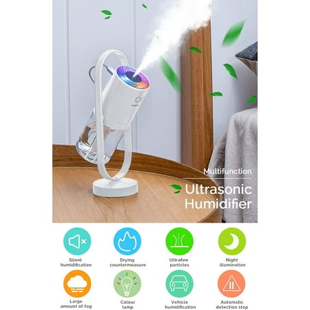 Portable Mini Humidifier 200ml Ultrasonic Cool Mist Humidifier