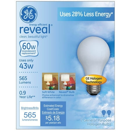 GE Lighting 43W Halogen Light Bulb