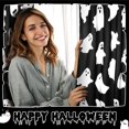 thumbnail image 5 of Ghost Shower Curtain Set, 72" W x 72" H Cute Halloween Ghost Shower Curtain with 12 Spooky Bath Hooks Scalloped Home Bathroom Decoration, 5 of 6