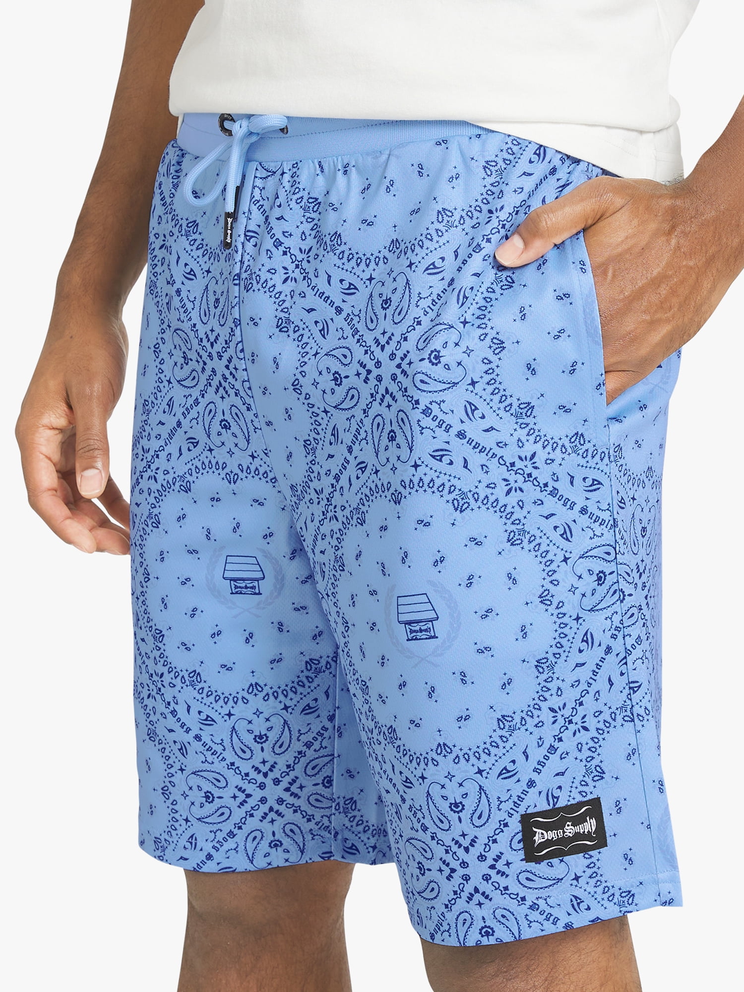 Dogg Supply by Snoop Dogg Big Men's Bandana Print Mesh Shorts, Sizes 4XL - 5XL