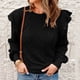 thumbnail image 2 of Suéteres Para Mujer Otoño Invierno Suéter Color Sólido Parte Inferior Suelta Top Manga Larga Cuello Redondo Top Cuello Redondo Odeerbi ODB184871, 2 of 6