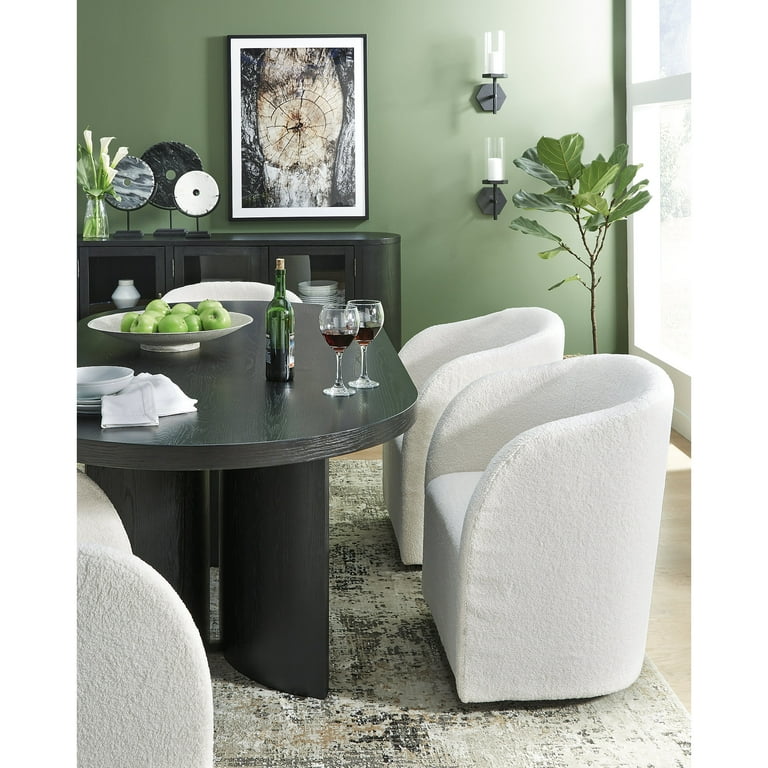 Ashley furniture dining chairs with casters discount