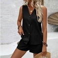 thumbnail image 5 of BUIGTTKLOP Womens 2 Piece Short Sets Casual Tank Tops and Shorts Summer Vacation Outfits Beach Travel Resort Wear, 5 of 6