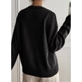 thumbnail image 6 of DOKOTOO Women's Casual Layered Knit Sweater Top Crewneck Long Sleeve Lightweight Pullover Shirt Button Detail Soft Sweaters Women S-2XL, 6 of 10