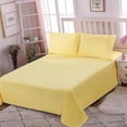 thumbnail image 1 of Yellow 1 Person 100% Cotton Flat Sheet 200X230 Cm-Cotton Bed Sheets, No Elastic Band, 1 of 5