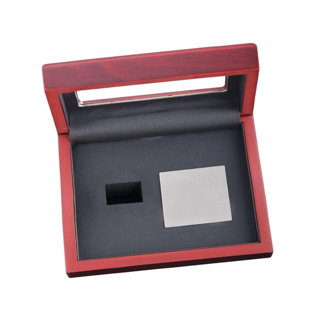 de madera Anillos pesados grandes Vitrina con tapas superiores transparentes Fans Regalos Joyas Vitrina Anillos Caja de almacenamiento Organizador de joyas L Sunnimix Vitrina de anillos