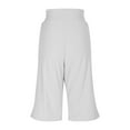 thumbnail image 6 of Kaemgyyd Wide Leg Pants Woman Knee Length Yoga Casual Crop Pants Summer Fashion High Waisted Flowy Sweatpants with Pockets, 6 of 6
