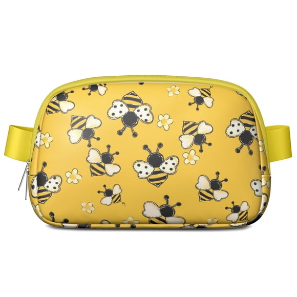 Petit Sac Banane pour Femmes - Sac de Taille Imperméable et Réglable, Sac Ceinture Léger avec Imprimé Nid d'Abeille pour Usage Quotidien et Trajets