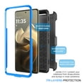 thumbnail image 5 of Tekcoo for Motorola Moto Edge 2025 Case with Belt-Clip Holster, Military Grade Full Body Protection Heavy Duty Shockproof Rugged Phone Case with Kickstand Cover for Motorola Edge 2025 - Blue, 5 of 10