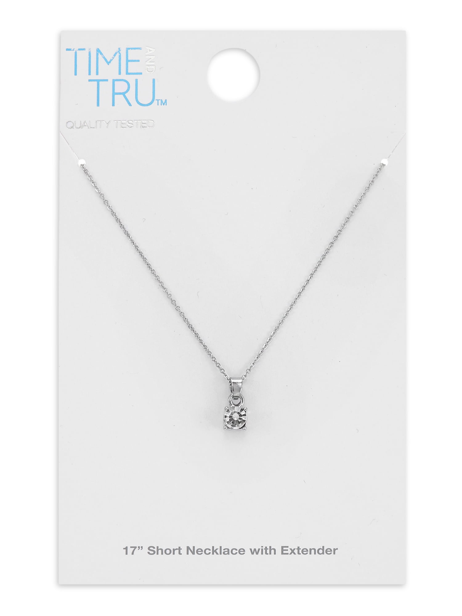 Time and Tru Womens Solitaire Pendant Necklace  (图2)