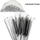 thumbnail image 3 of 100pcs Disposable Plastic Drinking Straws Black Boba Bubble Tea Straw Tubes, 3 of 4