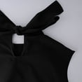 thumbnail image 5 of Women's Elegant Sleeveless Blouses Tie Back Pleated Dressy Work Tops Business Casual Outfits Ruffle Trim Mock Neck Sleeveless Summer Blouses Shirts Tank Tops, 5 of 7