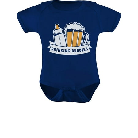 

Tstars Boys Unisex Gifts for Dad Father s Day Shirts Drinking Buddies Father s Day Gift Baby and Dad Cute Cool Best Gift for Dad Baby Bodysuit