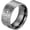 Black, variant on Men's Stainless Steel Rings Chinese Ancient 4 Guardian Beasts Ring Dragon, White Tiger, Suzaku, Basalt