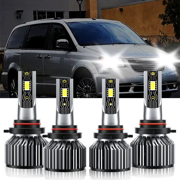 VEHIFOMO Compatible for Chrysler Town & Country 1998-2000 9005 9005 LED Headlight Bright Bulbs 6500K