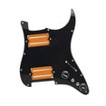 thumbnail image 3 of Conjunto de pastilla de de guitarra eléctrica Humbucker, pieza de repuesto de guitarra precableado para accesorios de guitarras , Naranja Negro negro naranja, 3 of 8