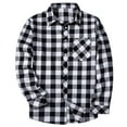 thumbnail image 7 of FDGIU Men's Flannel Shirt 2025 - Long Sleeve Button Down Plaid, Soft Fall Winter Casual Top, 7 of 7