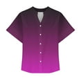 thumbnail image 4 of mihongmao Womens Long Sleeve Tops Fashion Women's Short Sleeved Solid Color Spring/summer Button Up Shirt Top,Womens Tops Clearance under $5 Purple XL, 4 of 5