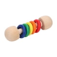 thumbnail image 3 of , Wooden Rattle, 360-degree  Soft Stimulating Sensory Child For Baby Four Rings,Five Rings, 3 of 8
