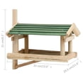 thumbnail image 2 of vidaXL Bird Feeder Green and Natural Wood Solid Fir Wood Small, 2 of 7
