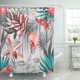 thumbnail image 1 of ABPHQTO Cortina de ducha de cristal con fondo de patrón de plantas y hojas de flores tropicales sin costuras de verano 150x180 cm, 1 of 1
