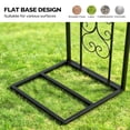 thumbnail image 5 of Ktaxon 7.6ft Curved Top Wrought Iron Garden Arch with Base, Floral Side Design for Climbing Plants, Wedding, Outdoor Decor Black, 5 of 9