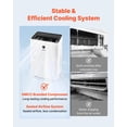 thumbnail image 5 of VEVOR Portable Air Conditioner, 14000 BTU ASHRAE (9800 BTU SACC) 4-in-1 Standing Cooling Ac Unit, LED Touch Panel & Remote Control, 24h Timer, Cooling, Dehumidifier, Fan, Sleep Mode for Room Indoor, 5 of 9