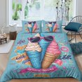 thumbnail image 1 of 3D Ice Cream Printed Comforter Cover Set Children Adult Unique Design Bedding Set Bedroom Decor,Queen (90"x90"), 1 of 5