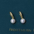 thumbnail image 5 of Classique Tout-Match Eau Douce Perle Oreille Crochets Mode Simple S925 Argent micro-se, 5 of 5