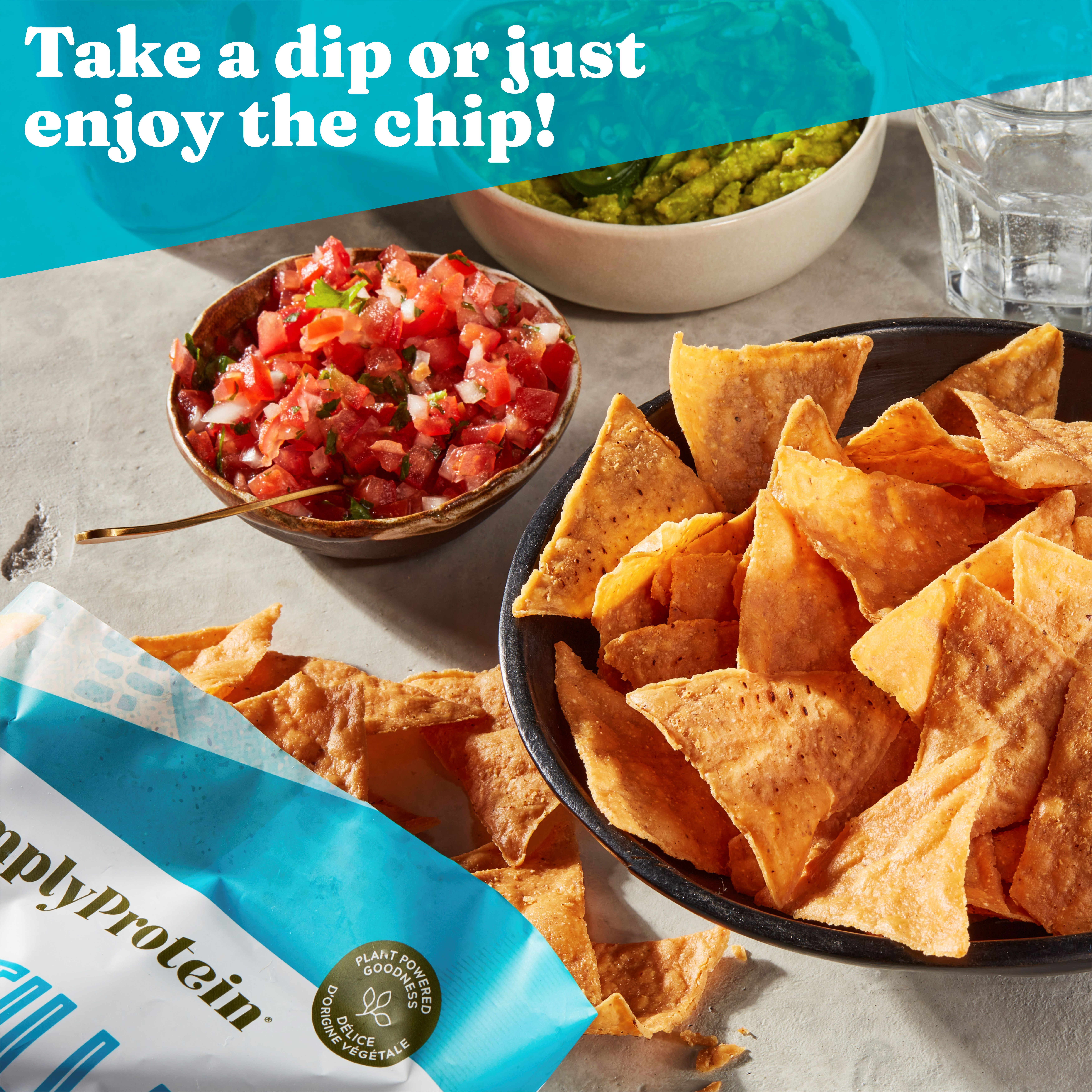 Simply Protein Tortilla Style Protein Chips, Sea Salt, 7g Protein, Gluten Free, 10-pack, 4.58 oz per Bag