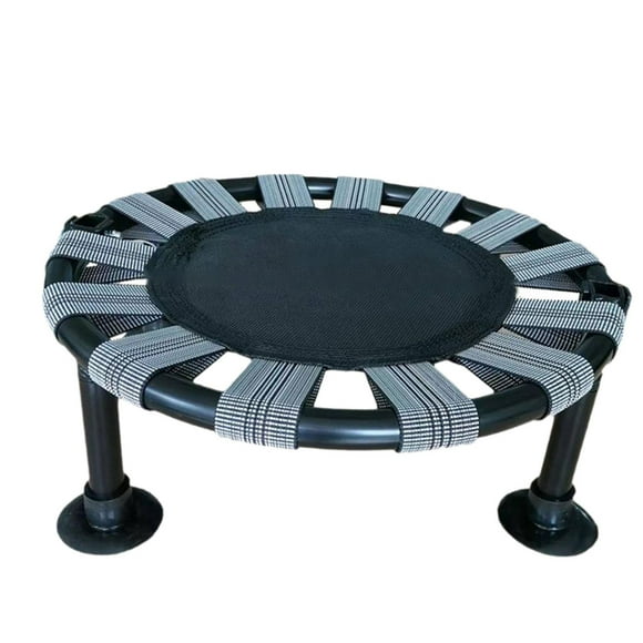 DYNWAVECA Kids Trampoline Jumping Bed Steel Tube Silent Round Trampoline with Rubber Foot Pads Folding Mini Trampoline for Yard Fitness