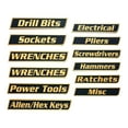 thumbnail image 1 of 12 Pack Magnetic Toolbox Labels 3D Printed Reusable Tool Box Drawer Tags – Easy Tool Organization for Garage, Carts & Cabinets, 1 of 9