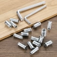 thumbnail image 5 of 25 Pcs Threaded Insert for Wood, 1/4 - 20 Threaded Studs 20mm Length, Silver, 5 of 6