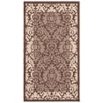 thumbnail image 2 of Safavieh Courtyard Dani Bordered Indoor/Outdoor Area Rug, Chocolate/Natural, 2'7" x 5', 2 of 10